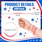 500 Pcs 8'' 4th of July Glow Sticks Bracelets with Connectors
